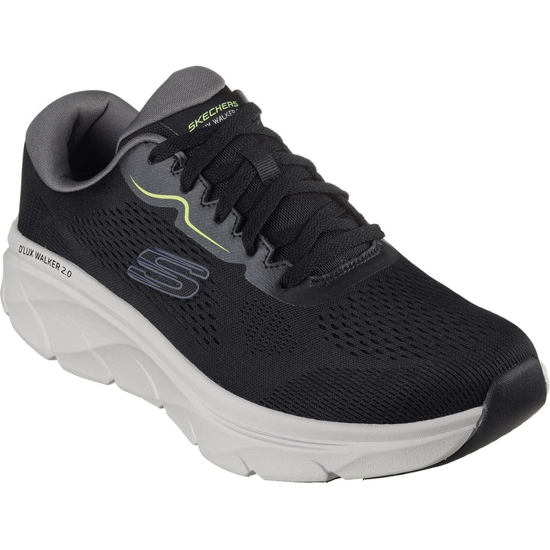 Skechers D'Lux Walker 2.0 Zapatillas De Poliéster Para Hombre En Negro/Lima