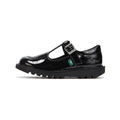 Kickers Zapatos De Charol Negros Junior Con Tira En Forma De T