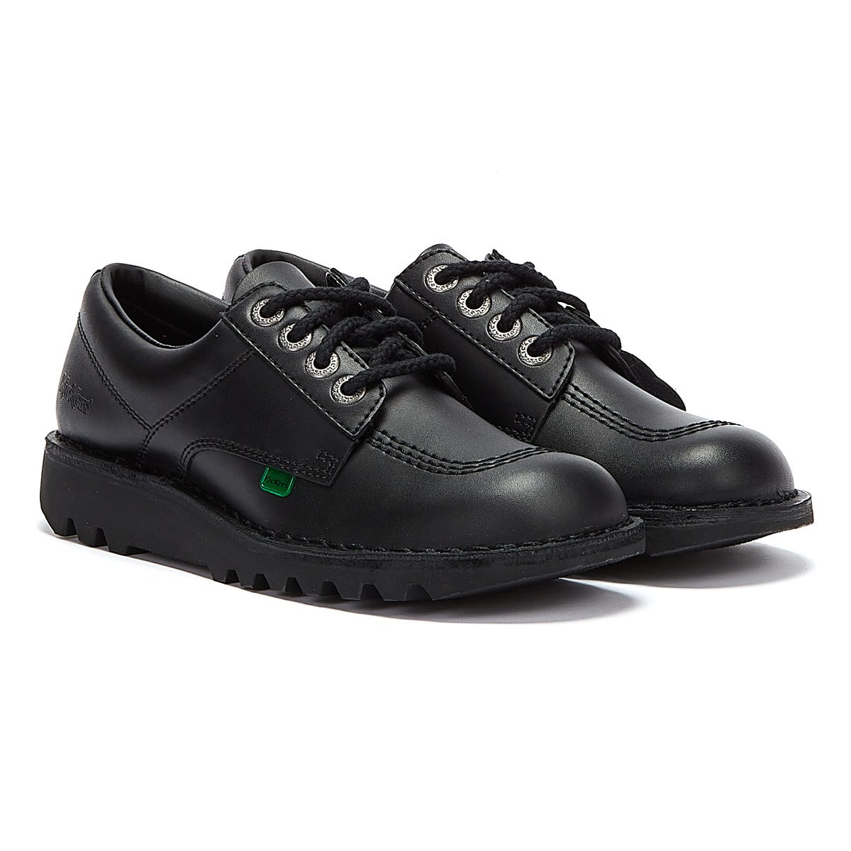 Kickers Zapatos De Cuero Negro Para Hombres Kick Lo