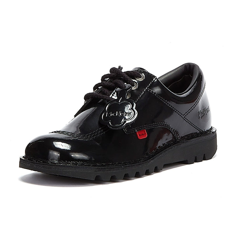 Kickers Zapatos Negros De Charol Kick Lo