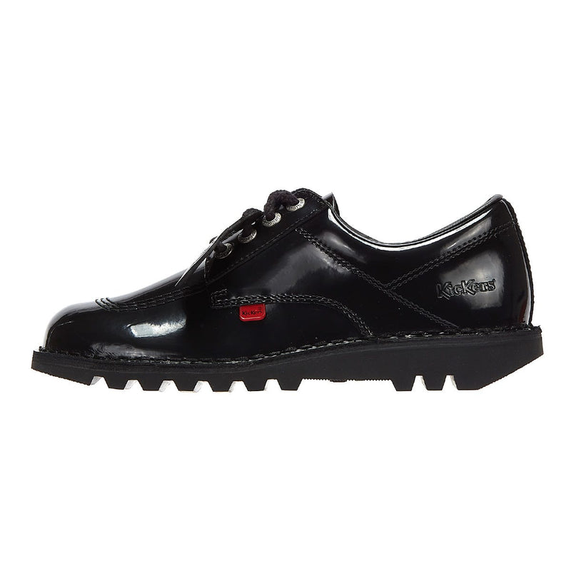 Kickers Zapatos Negros De Charol Kick Lo