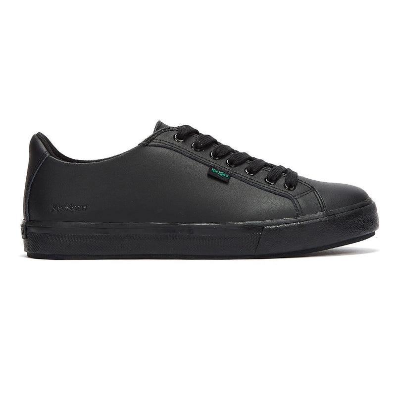 Kickers Zapatillas De Cuero Negro Con Cordones Tovni Lacer