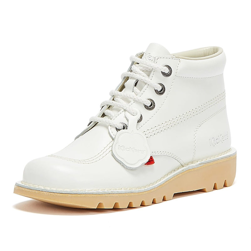 Kickers Botas De Cuero Blancas Kick Hi