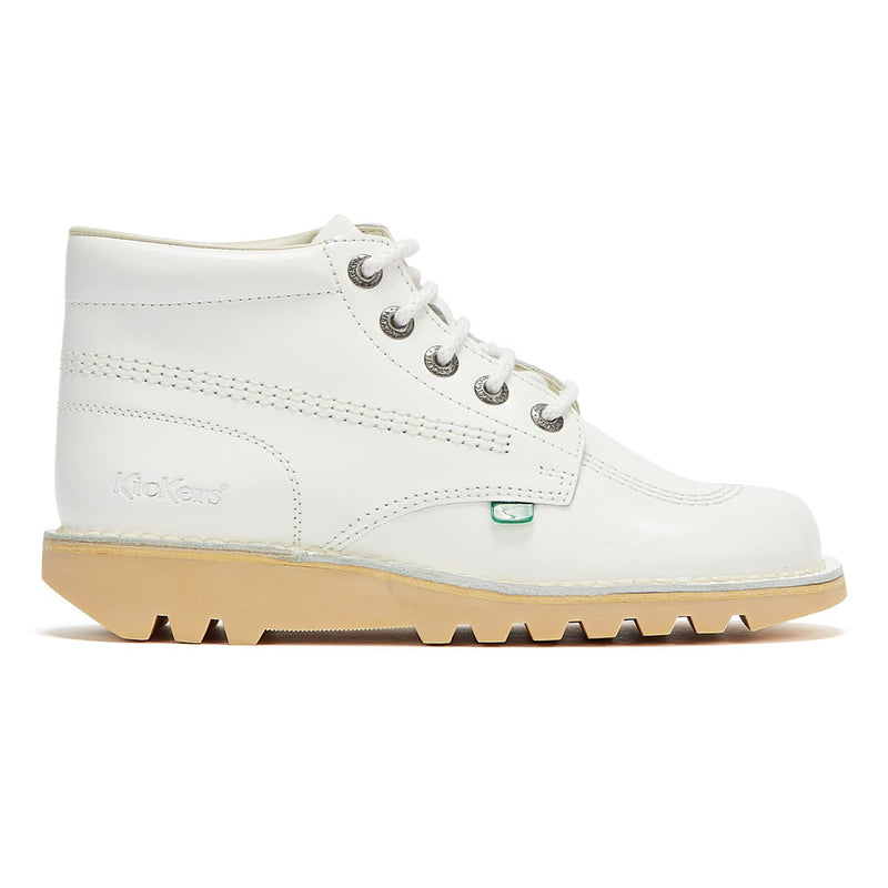 Kickers Botas De Cuero Blancas Kick Hi