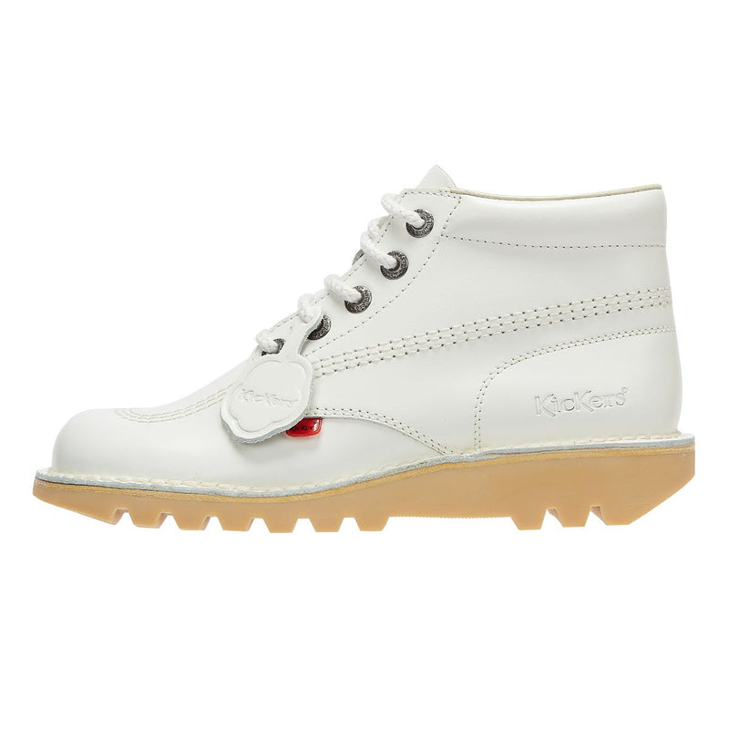 Kickers Botas De Cuero Blancas Kick Hi