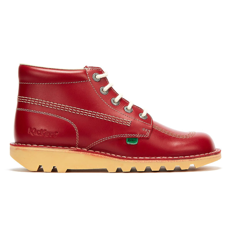 Kickers Botas De Cuero Rojas Para Hombre Kick Hi