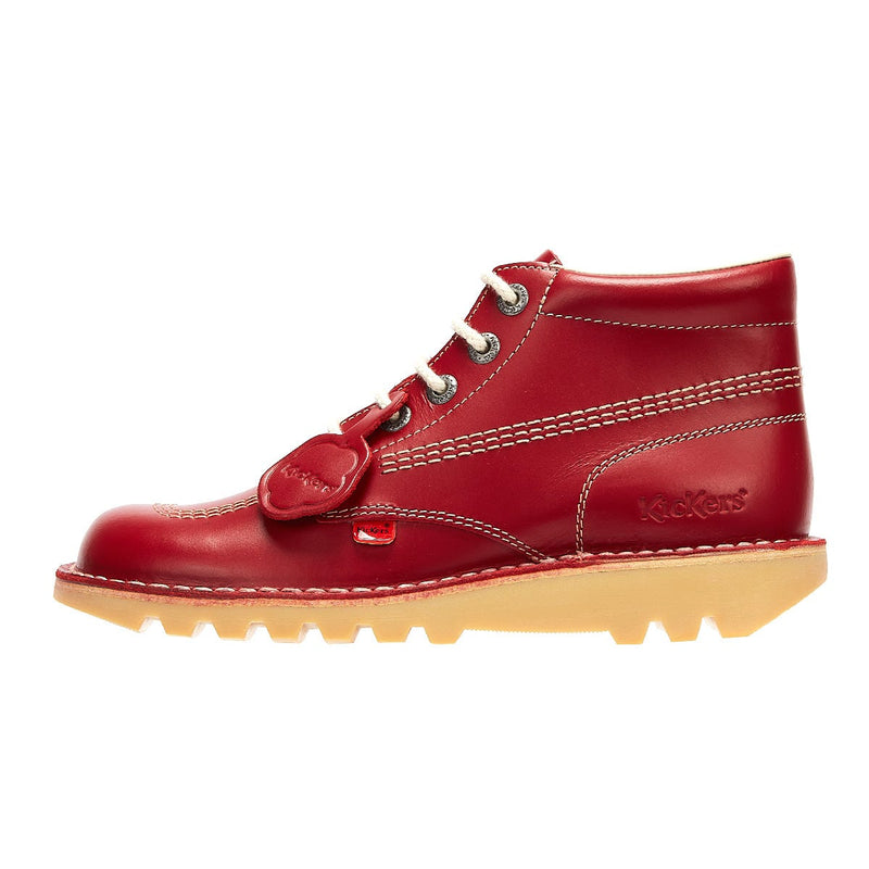 Kickers Botas De Cuero Rojas Para Hombre Kick Hi