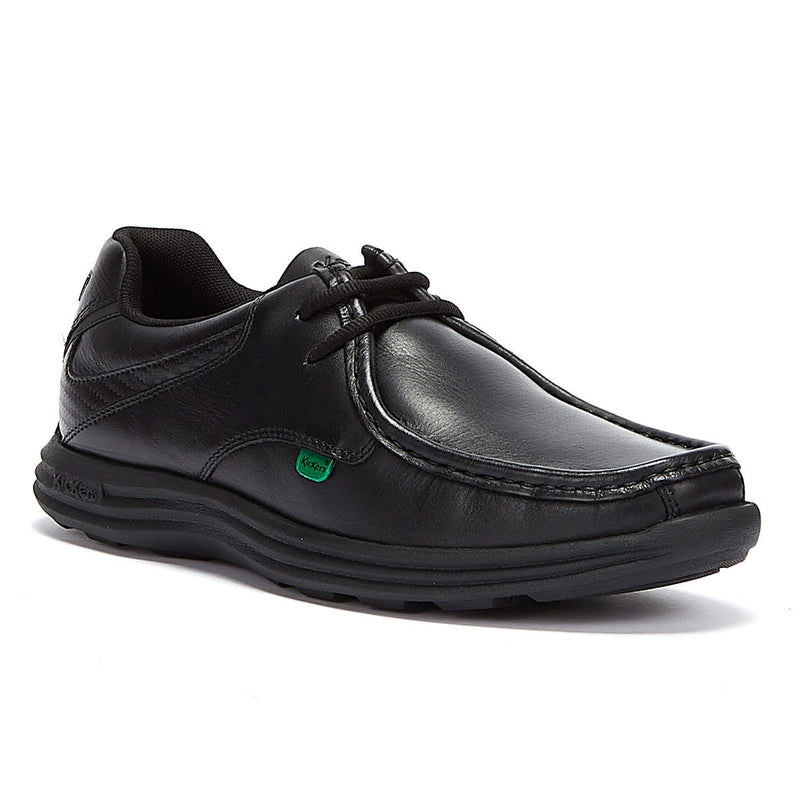 Kickers Zapatos De Cuero Negro Con Cordones Para Hombre Reasan Lace