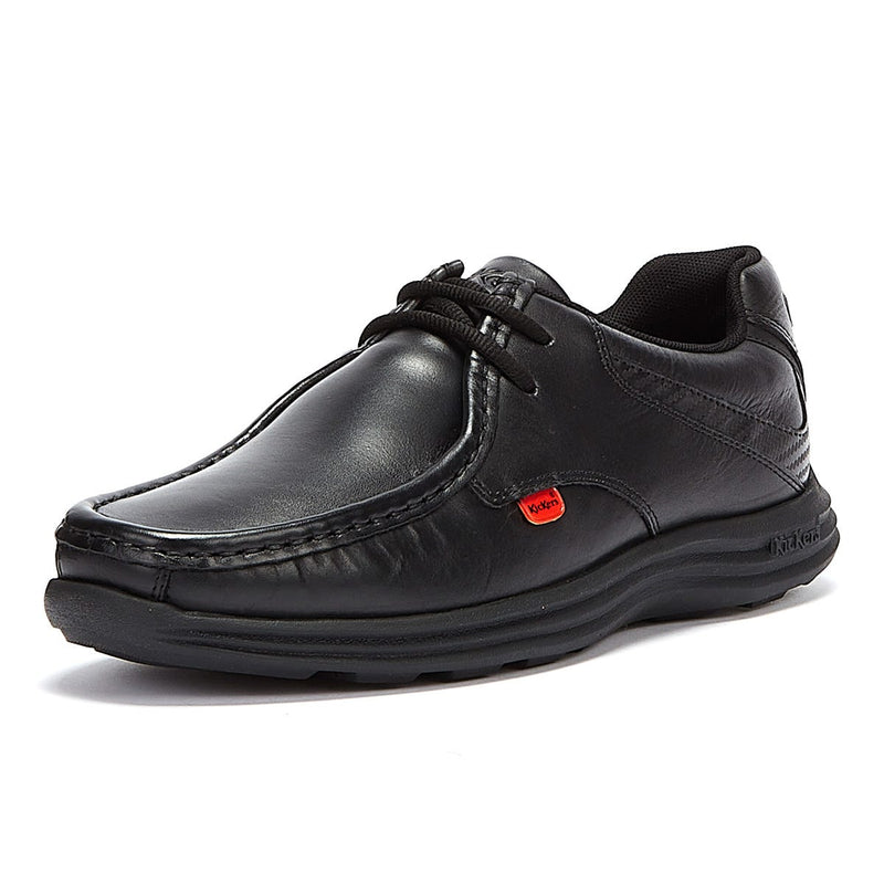 Kickers Zapatos De Cuero Negro Con Cordones Para Hombre Reasan Lace