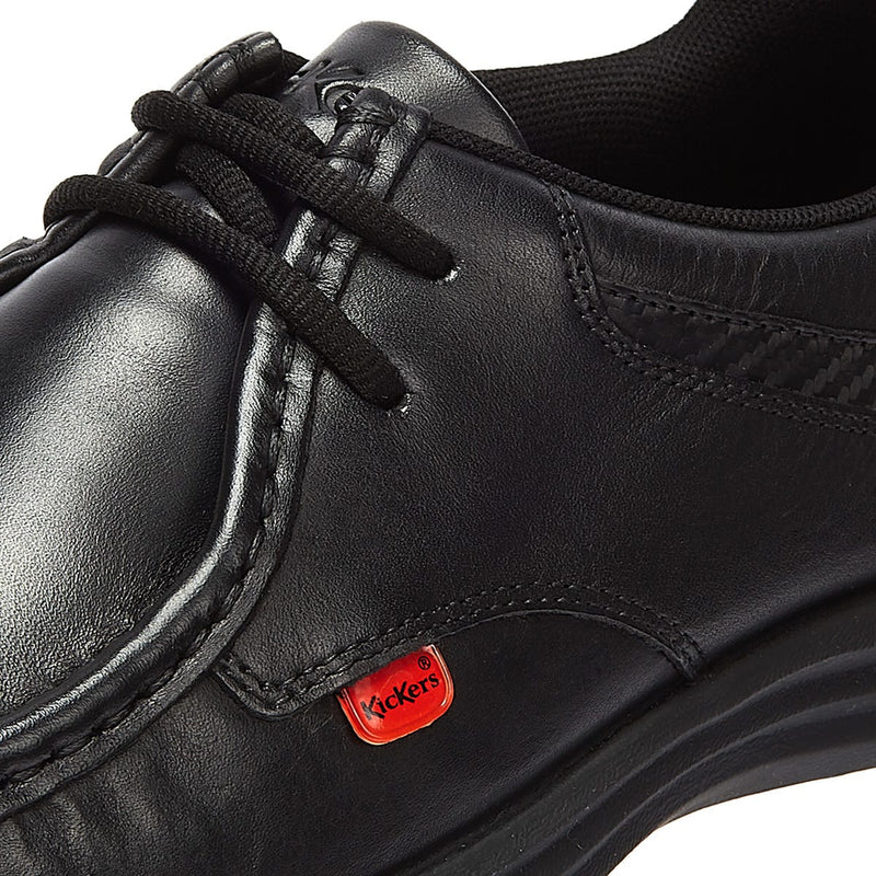 Kickers Zapatos De Cuero Negro Con Cordones Para Hombre Reasan Lace