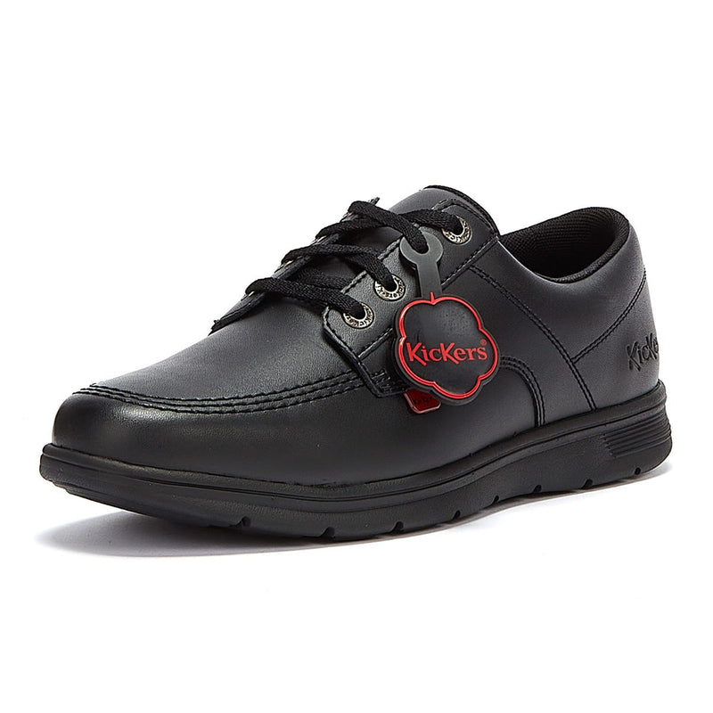 Kickers Zapatos De Cuero Negro Kelland Lace Lo