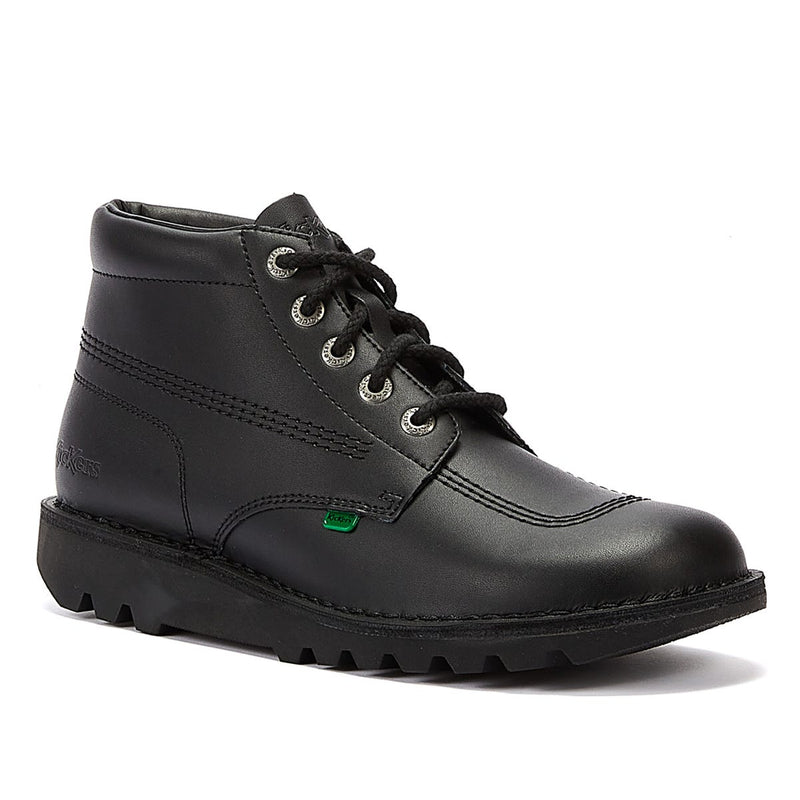 Kickers Botines De Tobillo De Cuero Negro Para Hombres Kick Hi