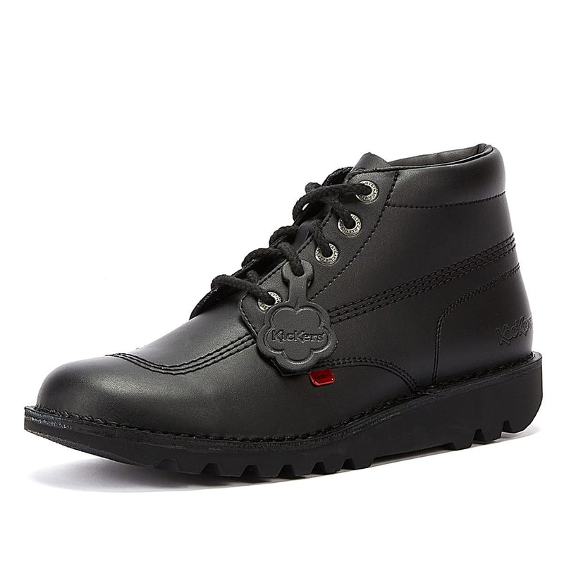 Kickers Botines De Tobillo De Cuero Negro Para Hombres Kick Hi