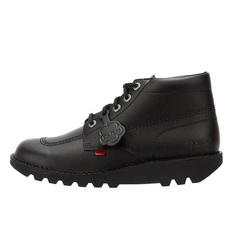 Kickers Botines De Tobillo De Cuero Negro Para Hombres Kick Hi