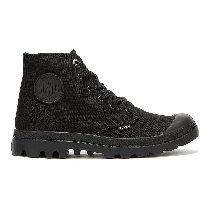 Palladium Botas Negras De Lona Pampa Hi Mono Chrome