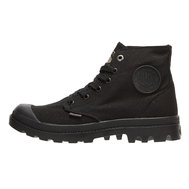 Palladium Botas Negras De Lona Pampa Hi Mono Chrome