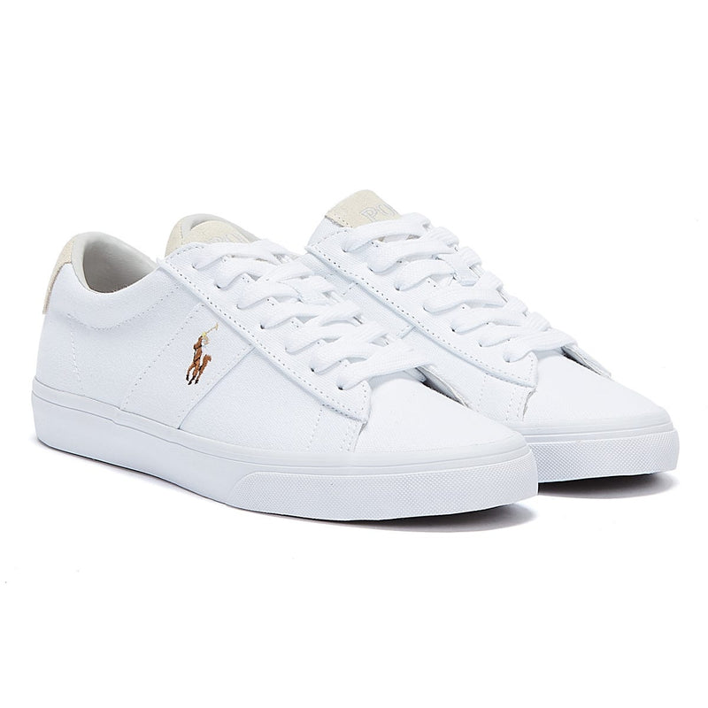 Ralph Lauren Zapatillas Blancas De Lona Sayer