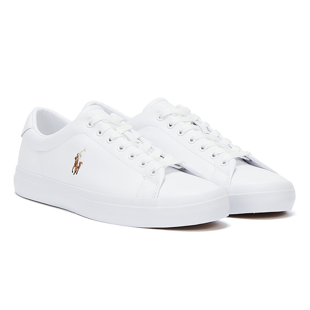 Ralph Lauren Zapatillas Blancas De Cuero Longwood