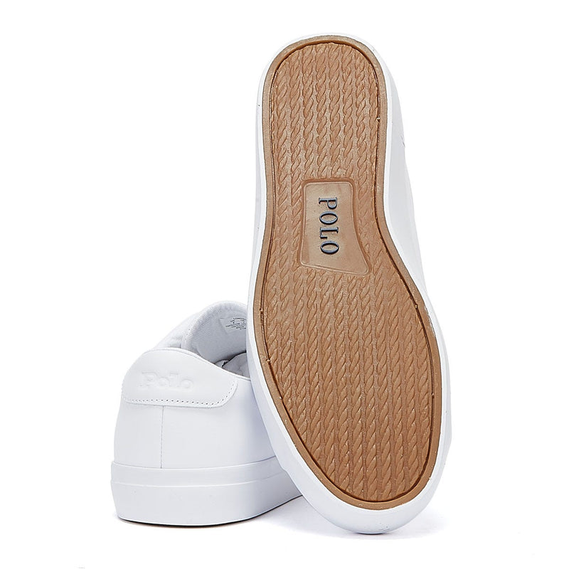 Ralph Lauren Zapatillas Blancas De Cuero Longwood