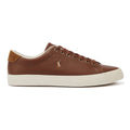 Ralph Lauren Zapatillas De Cuero Para Hombres De Longwood En Color Marrón Claro