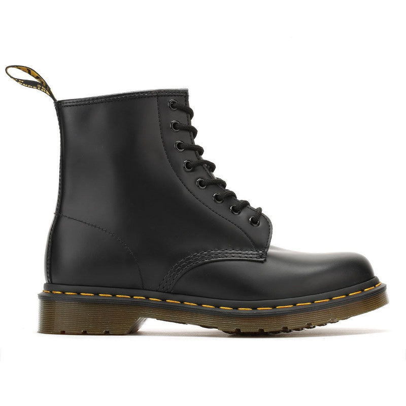 Dr. Martens 1460 Botas De Cuero Negro Liso Para Mujeres