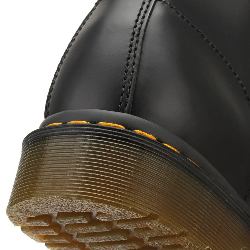 Dr. Martens 1460 Botas De Cuero Negro Liso Para Mujeres