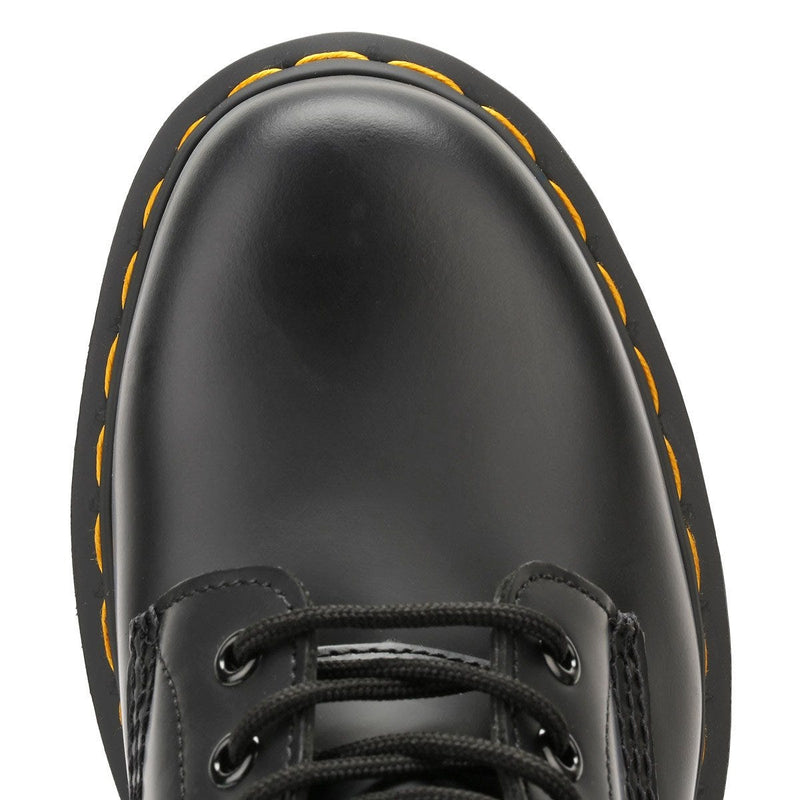 Dr. Martens 1460 Botas De Cuero Negro Liso Para Mujeres