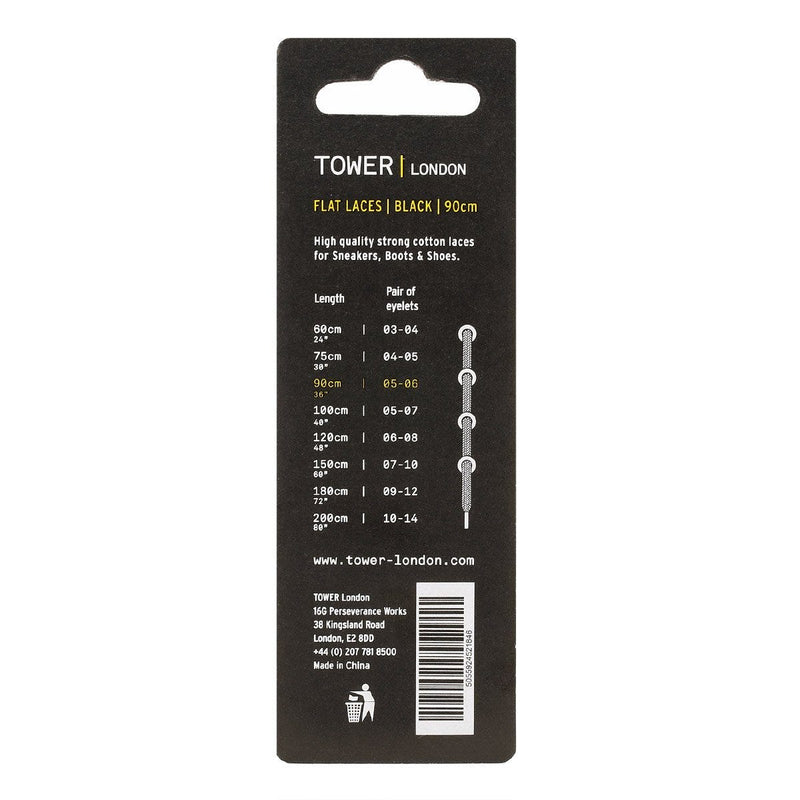 TOWER London Cordones Planos (90cm)