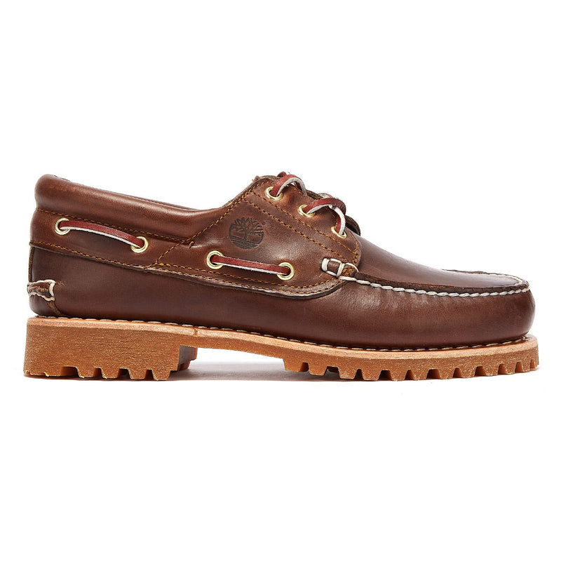 Timberland Zapatos Clásicos De Barco Marrón Para Hombres Con 3 Ojales Tradicionales