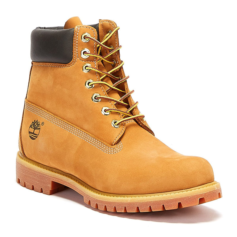 Timberland Botas De Cuero De Nubuck Premium De 6 Pulgadas Para Hombres En Trigo