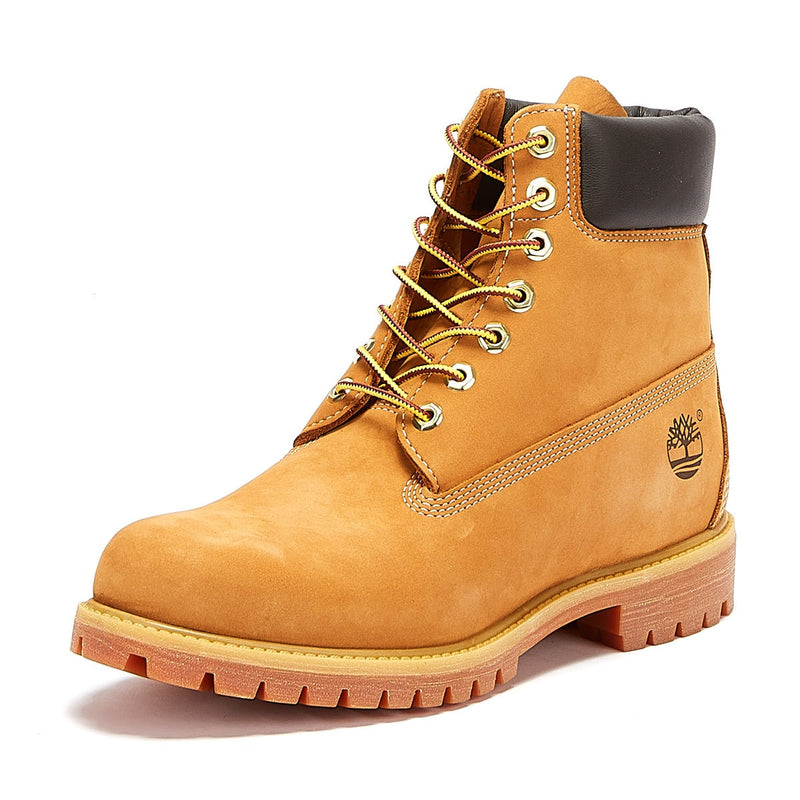 Timberland Botas De Cuero De Nubuck Premium De 6 Pulgadas Para Hombres En Trigo